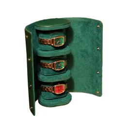 Watch Roll Travel Case tragbare Vintage Leather Uhren -Display -Hülle Watch Storage Box Watch Organisatoren für Frauen Männer Geschenk