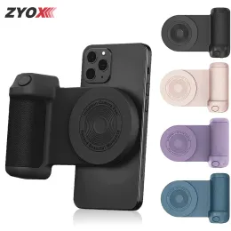 Stativ Magnetkamerahandtag Selfie Grip Photo Bluetooth Handhållen Booster Holder Magsafe Trådlös laddare för iPhone Android -telefon