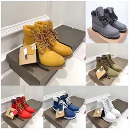 Mode för män kvinnor 6 tum premium vattentät chukka lyxiga boot cowboy martin tossor vete röd camo trippel vit svart choklad midnatt designer stövlar