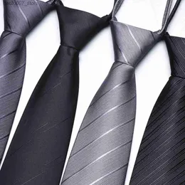 Pescoço amarra a gravata cinza para homens sem amarração de terno estreito camisa para estudantes estilo de pull-up preto casual sem gravata para womenq