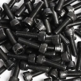 1140 Socket Head Hex Round Cap Black Screws Kit M2 M3 M4 M5 M6 Grade 12.9 DIN912 Allen Drive Screw with Nuts Washers Assortment