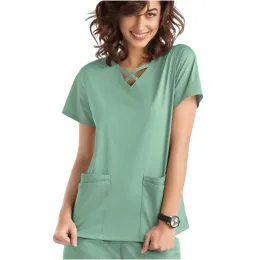 13 colori Scrubs Top Women Medical Scrub Uniforme