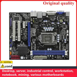 Placas -mãe usadas para as placas -mãe Asrock H55MLE LGA 1156 DDR3 8GB MATX PARA INTEL H55 MAINBOLA SATA II USB2.0