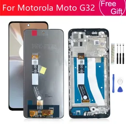 لشاشة Motorola Moto G32 LCD Display Touch Screen Digitizer Assembly لشاشة Moto G32 مع أجزاء استبدال الإطار 6.5 "