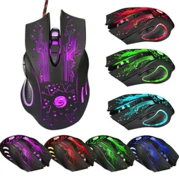 Mouse de jogo com fio 6 botão 5500 dpi led óptico USB Wiring Gaming Pro Mouse Gamer MELS PAR