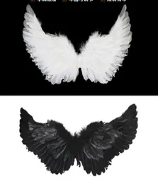 Angel Wing Feather Fairy Wingsare Swallow Design Party Decoration Halloween Christmas Christmas Carnival Cos Costumes Props Black5377039