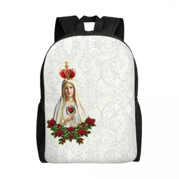 Ryggsäck Our Lady of Fatima Travel School Computer Bookbag Portugal Rosary Katolska Virgin Mary College Student Daypack Väskor