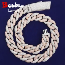 Lettera di bolle Miami Cuban Link Chain Men Necklace 5A Cubic Zircon Hip Hop Choker Rock Gioielli Trend Regalo di Natale 240409