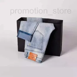Мужские джинсы дизайнер высококачественный европейский сезонный цветовой текстурированный стальной этикетка вымытая вода мужские джинсы Универсальная эластичная лист