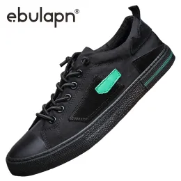 Stövlar Ebulapn Spring Autumn Men's New Color Matching Canvas Shoes British Style Youth Trend Korean Version Casual Shoe EB20153