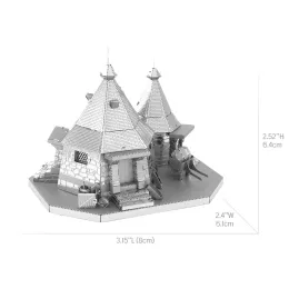 Rubeus Hagrid Hut 3D Metal Puzzle 모델 키트 DIY 레이저 컷 퍼즐 자식 장난감 어린이