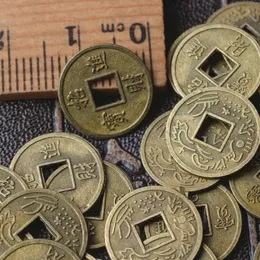 100st kinesiska feng shui Lucky Ching/Ancient Coins Set Education Ten Emperors Antique Fortune Money Coin Luck Fortune Wealth