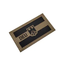 Liberwood Germany Eagle Reflective DEU Infrared IR Patch Deutschland German Military Multicam Tactical Badge Clothes Applique