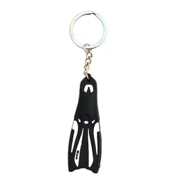 Diver Fin Key Chain Chain Anel Taa de mergulho com o chaveiro de chaveiro Charms