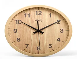 12インチの丸い壁時計木製モダンデザインアンティーク木製壁時計ビッグホームクリスマスホームデコレーションアクセサリーニードル4760066