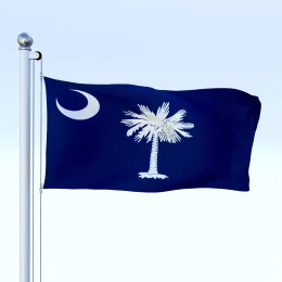 60x90cm/90x150cm USA South Carolina Flagge Das US -Bundesstaat Banner