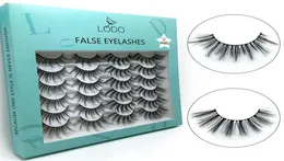 12 пары Mink False Eshielashes Natural Long Soft Lashes Makeup для глаз рук с упаковочными коробками2817796