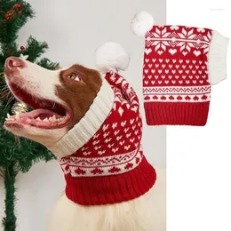 Dog Apparel Christmas Knitted Hats Funny Crochet Accessories Winter Warm Pet Hat Neck And Ear Warmers Drop