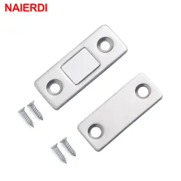 NAIERDI 2pcs/Set Magnetic Cabinet Catches Magnet Door Stops Hidden Door Closer With Screw For Closet Cupboard Furniture Hardware