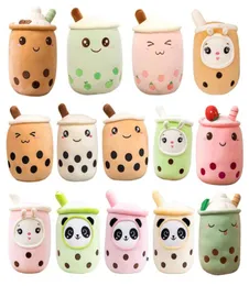 Kawaii kleine Größe Cartoon Bubble Tea Tasse Peluche Spielzeug lustiger Boba Kissen gefüllt weich