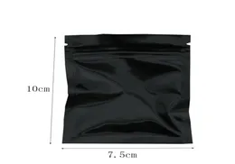 75x10cm Black self SEAL Alumínio -alumínio Bacs de lanche para embalagens de embalagem Mylar Smell Package Pacote de zíper 100pcslot8643187