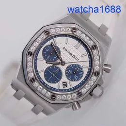 AP Tourbillon Birstwatch Epic 26231 Royal Oak Panda Face Women Fine Steel Diamond Watch Автоматические машины Швейцарские часы знаменитые роскошные часы