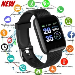 116 Plus Smart Watch for Men Mulheres Bluetooth Sports Watch Freqüência cardíaca Monitore a pressão inteligente da pressão arterial para Android iOS Novo