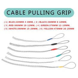 Galvaniserande metallkabelstrumpor Antislip Pipe Conduit Cable Puller Wire Grips Pull Net Cover Tillbehör för 4 6 10 12 15 20 25mm