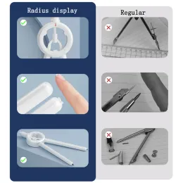 Radius Display NBX Compass Bleistift Boussole Mechanische Bleistift -Zeichnen Mathematik -Geometrie -Werkzeuge Schullieferungen Zeichnung Kompasse