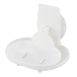 액체 비누 디스펜서 더블 접시 강한 흡입 홀더 컵 트레이 샤워 욕실 (흰색)