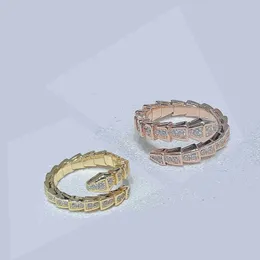 anello da 18k piastra Jewlry Viper aneis con anelli di design di lusso in pietra NO SERPENTII SERPENTII SILTUII SILTUII SURNITE GIOITÀ SURIZIONI SIZULE 6TO 9 Anelli di serpente Set di regali