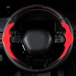 Coperchio del volante per auto non slip in pelle nera cucinata a mano per Honda Civic 11th Gen CRV Accord 2023