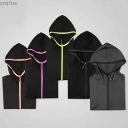 Giacche da uomo femminile con cappuccio con cappuccio con cappuccio da corsa yoga jogging autunno/inverno giacca di fitness in palestra all'aperto di abbigliamento sportivo all'ingrosso2404