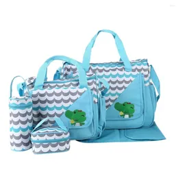 Bag 5pc Trend Women Shoulder Bags Outdoor Multi-function Nylon Messenger Large Capacity Five-piece Mummy Handbag Zipper