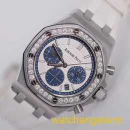 Swiss AP Wrist Watch Epic 26231 Royal Oak Panda Face Womens Fine Steel Diamond Watch Automatic Machinery Swiss Watch Famous Luxury Watch