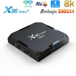 Box 2022 x96 Max Plus Ultra Smart TV Box Z Systemem Android 11 Procesor Amlogic S905x4 Czterordzeniowy AV1 Wi -Fi BT H.265 8K Aktualizac