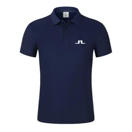 2024 Summer Men Golf Shirt J Lindeberg Golf Jersey Casualmente manica corta Top-shirt da uomo di alta qualità Top 240408