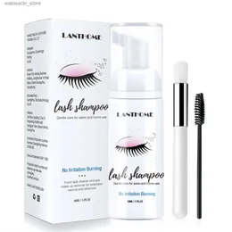 Mascara 50ml Lanthome Eyelash Extension Shampoo Foam Eyelid Deep Clean Cleanser For Makeup Tools Mascara Remover Glue Salon Home Use L49