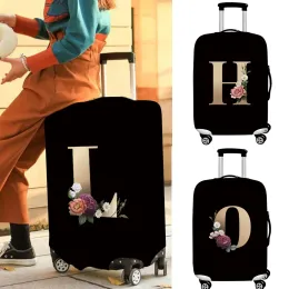 Luggage Protective Cover Travel Accessories Suitcase Dust Wear-resistant Gold Letter Series Protective Case 2024 Fashion