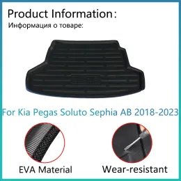 ل Kia Pegas Soluto Sephia AB 2018-2023 Car Auto Auto Eva Material Trunk Mat Floor Tray Liner Boot Carpe Carpe Waterpe