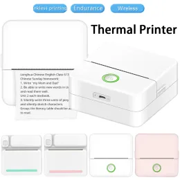 Printers Mini Thermal Printer Wireless Bluetooth 200dpi Photo Label Smart Inkless Printer Student Title Note Wrong Question Printer