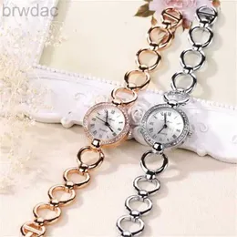 Relógios femininos Rose Gold Luxury Women Dress Watches Girls Quartz Watch Bracelet Watch Ladies Fashion Crystal Watch Women Women Women 240409