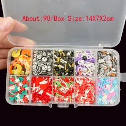 12Box Polymer Hot Clay Sprinkles Halloween Pumpkin Skull Slice for DIY Crafts Tiny Tiny Plusy Clate Accessories