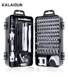 Kalaidun skruvmejseluppsättning 115 i 1 bit precision Magnetiska skruvdrivrutin Torxbitar Isolerade multitools telefonreparationshandverktygssats T4052172