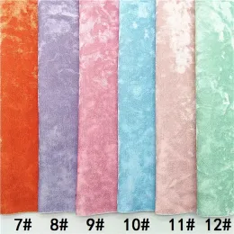 Federfarben Velvet Stoff 0,7 mm weich zerkleinerte Velvet -Vinylblätter mit gestricktem Filzunterstützung für Ohrringe Bag Bögen DIY GM024B