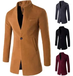 Men039S Jackets Men 2021 Winter Mens 패션 의류 트렌치 스웨터 슬림 긴 소매 카디건 따뜻한 모직 탑 코트 Male8916562