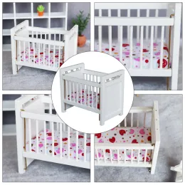 Puppet Mini House Accessory dornment Baby Cradle Crib Model Plaything Kid Room装飾ミニチュア用品