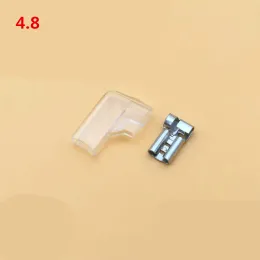 100Sets chicken claw type 4.8 / 6.3 Plug-in Flag Welding Terminals L Shape 4.8mm Copper Male Crimp Terminals