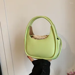 Totes Trendy Drawstring Bucket Tote Handväskor och Purses Women Axel crossbody väskor Vegan läder damer messenger väska