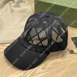 Top Caps Dantel Top Kapakları Kadın Yaz Lüks Tasarımcı Beyzbol Kapağı Casquette Şapkaları Erkekler İçin Ayarlanabilir Günlük Cappello Çift Harfler Takılı Kapaklar Y240409